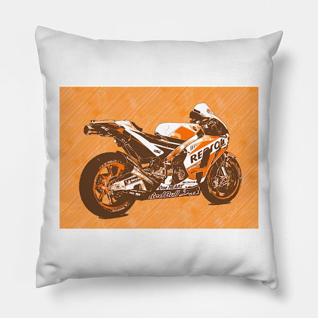 HONDA MOTOGP 2017 Pillow by Rezronauth