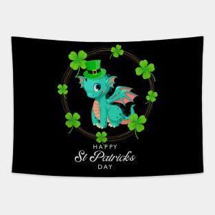 Happy St Patrick's Day Cool Dragon Irish Shamrock Gift Tapestry