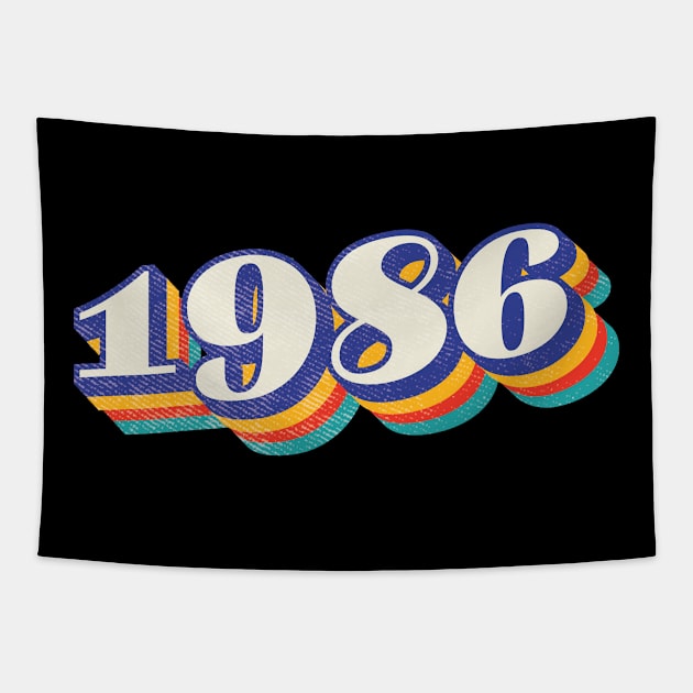 1986 Birthday Year Tapestry by Vin Zzep