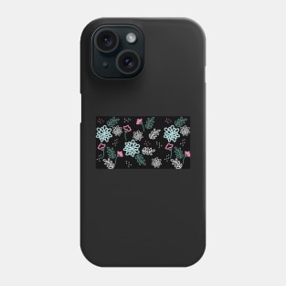 Colorful flowers and leaves Phone Case