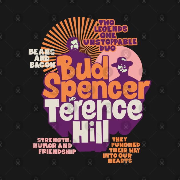 Nostalgic Tribute to Bud Spencer and Terence Hill - Iconic Duo Illustration by Boogosh