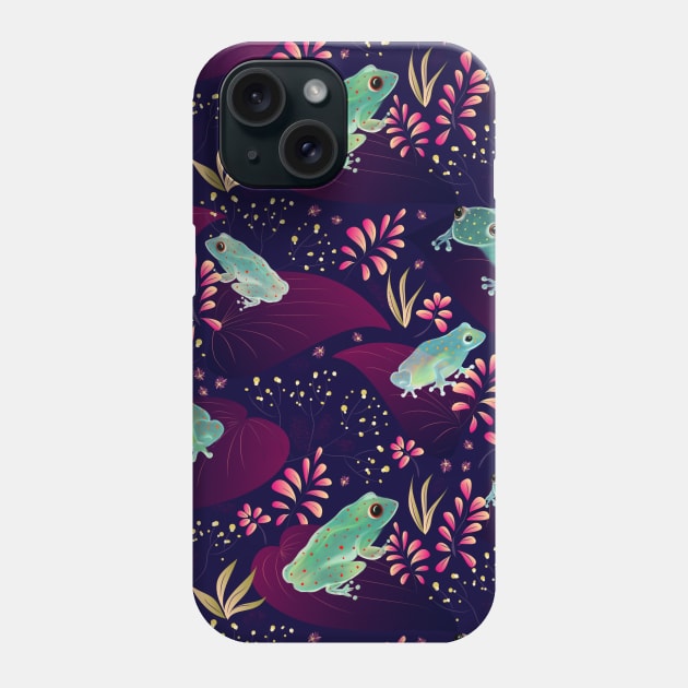 Bioluminescent Frogs Phone Case by Artypeaches