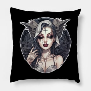 Inked Girl Tattooed Cyberpunk Pillow