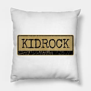 Aliska text black retro - Kidrock Pillow