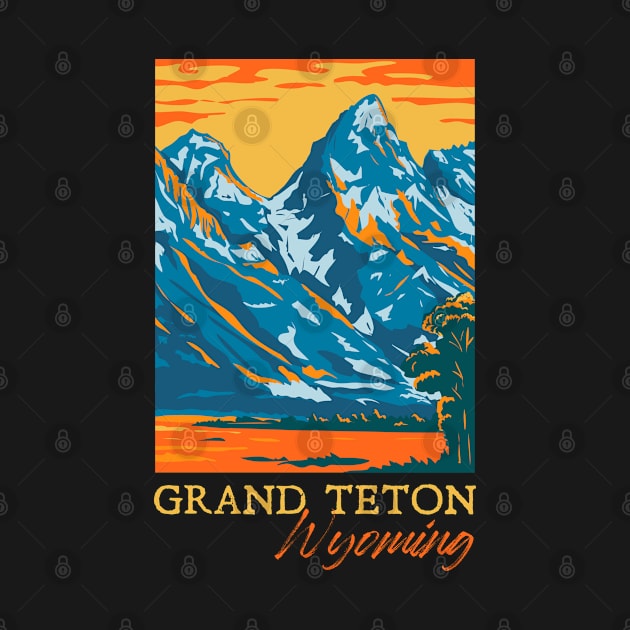 Grand Teton National Park Wyoming Souvenir by grendelfly73