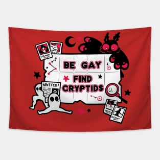 Be Gay Find Cryptids Tapestry