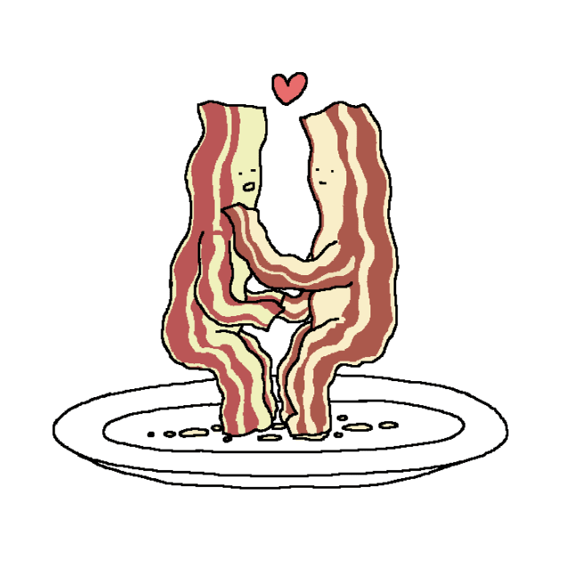 Bacon loving each other by Master Tingus store