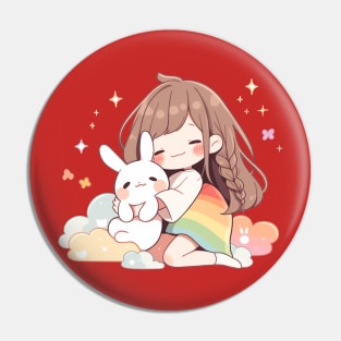 rainbow , girl Pin