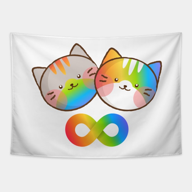 Cat Autism Acceptance Tapestry by yphien