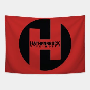 Hathenbruck Steelworks Logo Black Tapestry