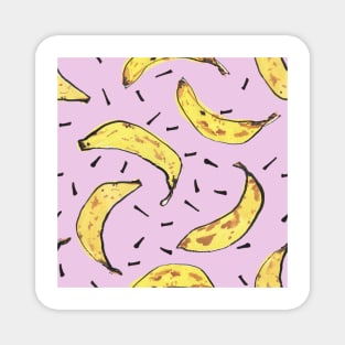 Bananas pattern pink Magnet