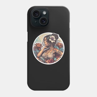 feminine nature, flowers, fauna, meditation, mental health, goddes, divine power Phone Case