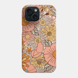 floral groovy seamless pattern Phone Case