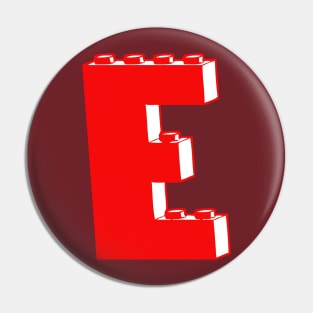 THE LETTER E, Customize My Minifig Pin