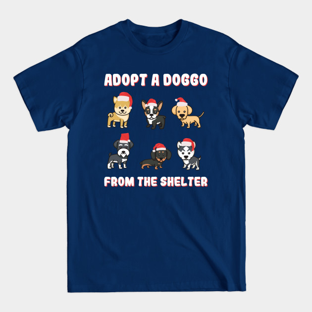 Disover Dog Adoption Rescue Christmas - Dog Rescue - T-Shirt