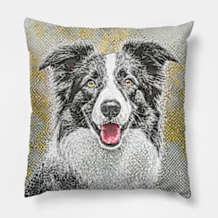 Dog Portrait - Border Collie Pillow