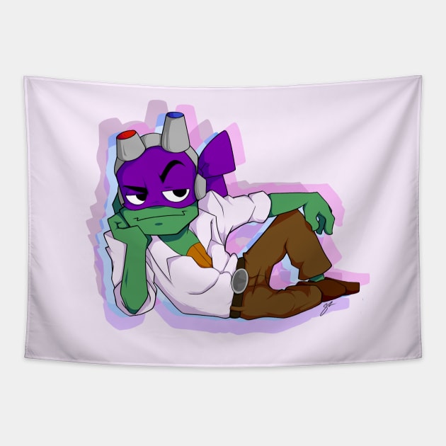 "Its called High Fashion" Donnie Tapestry by Beansprout Doodles