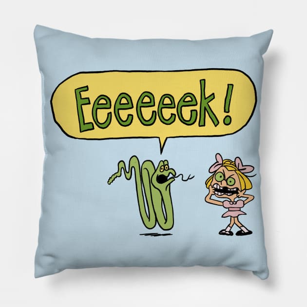 Eeeeeeek! Pillow by ThirteenthFloor