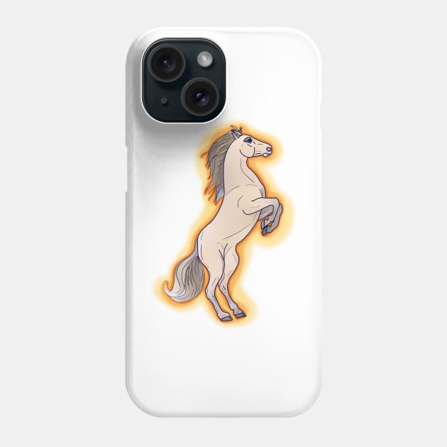 Horse in fire Phone Case by Eikia