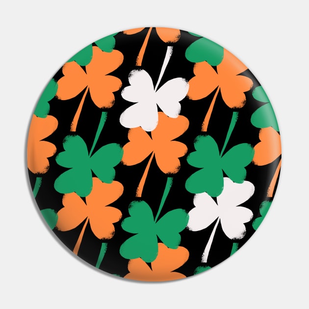 Shamrock In Ireland Flag Colors Pin by okpinsArtDesign