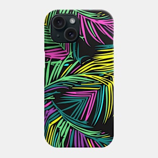 Colorful Abstract Palm Leaf Pattern Phone Case