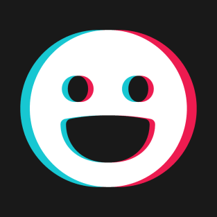 TikTok Smiling emoji smiley White T-Shirt