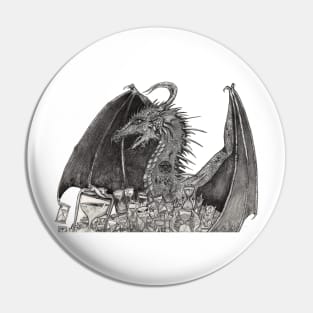 Dragon and Hourglasses Pin