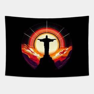 Christ the Redeemer Jesus Rio de Janeiro Design Tapestry