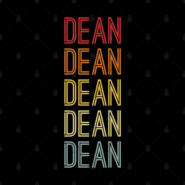 Dean Name Vintage Retro Gift Named Dean by CoolDesignsDz