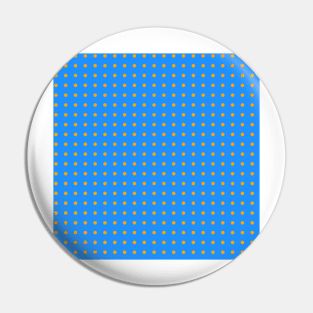 Dodger Blue Orange Pattern Pin