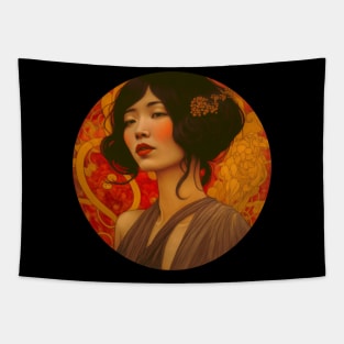 Art Deco Style Woman Tapestry