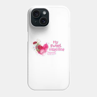 Sweet Valentine's Heart with Flowers Phone Case