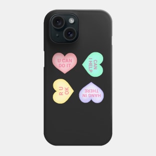 Motivational Conversation Hearts Sticker Pack Phone Case