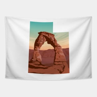 Utah Arches National Park State Border Art Tapestry