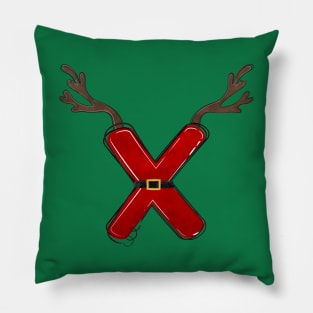 Letter X - Christmas Letter Pillow