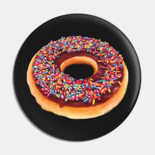 Sweet Chocy Donuts With Sprinkles Pattern Pin