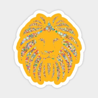 The colorful king of lion Magnet