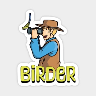Cartoon Birder Magnet