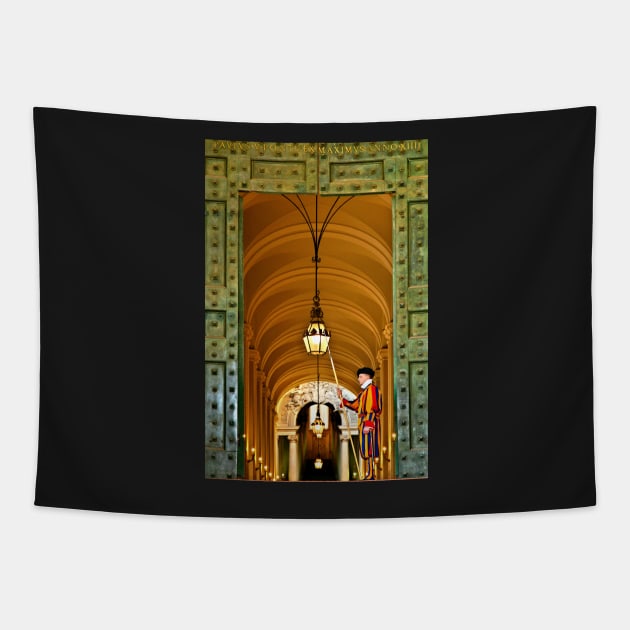 Member of the Swiss Guard - Vatican city Tapestry by Cretense72