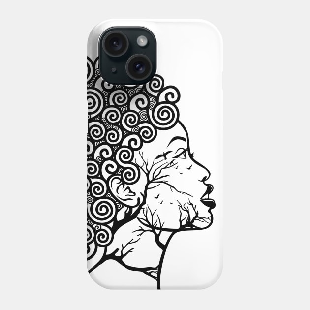 beauty and nature (black) Phone Case by RCM Graphix