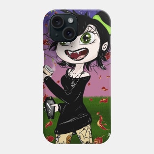 Adorable Little Gothic Vampire Crafter Witch Phone Case