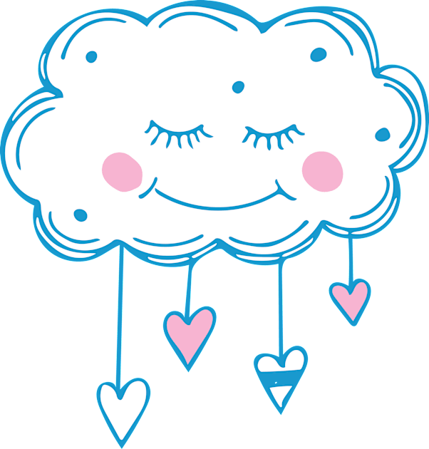 Sleepy little cloud Kids T-Shirt by Jacqueline Hurd