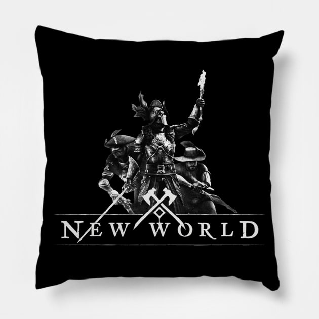 New World MMO Game T-Shirt Pillow by tortoiseman