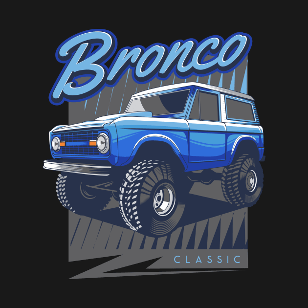 Classic Ford Bronco Blue by Danahukee