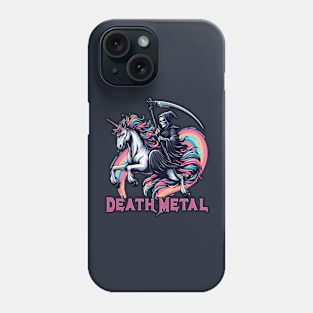 Death Metal Unicorn With Reaper Phone Case