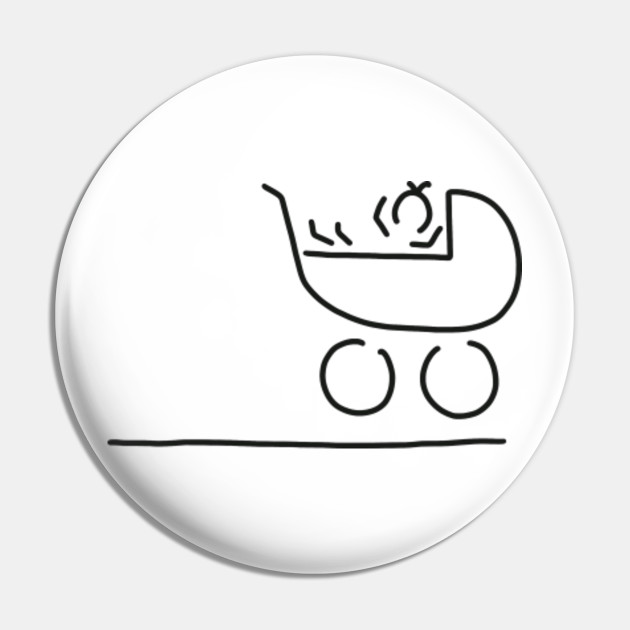 Baby In Buggy Baby Carriage Pin Teepublic