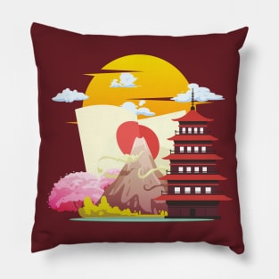 Fuji Mountain Japanese Pillow