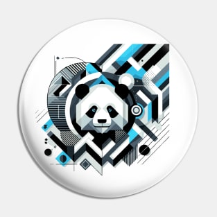 Abstract Animal Panda 1 Pin