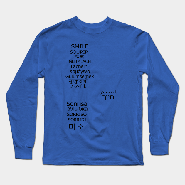 smile in different languages shirt