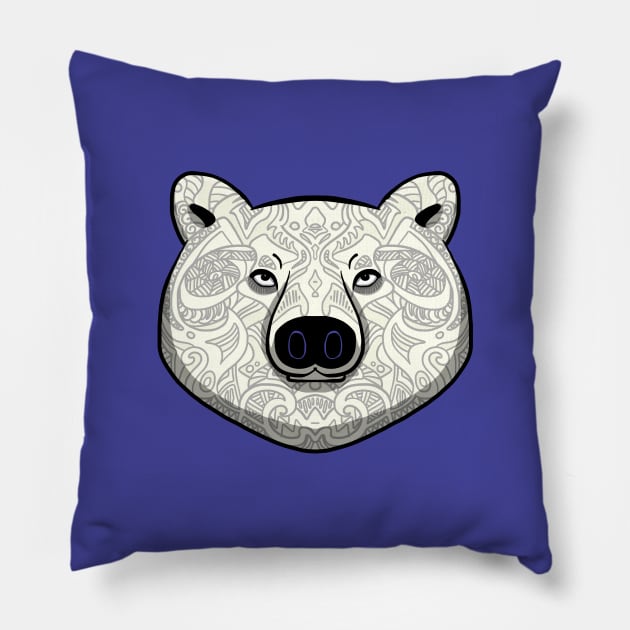 Polar Bear Pillow by TomiAx